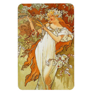 Ímã do primavera de Nouveau Alphonse Mucha da ar