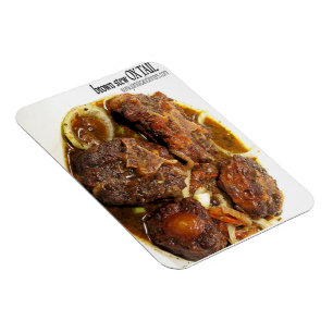 Ímã do refrigerador do guisado de Brown do rabo