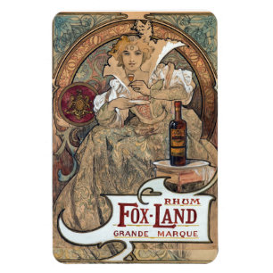 Ímã do rum de Alphonse Mucha
