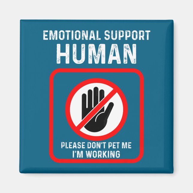 Imã Do Shirt Emotional Support Human Halloween Costume (Frente)