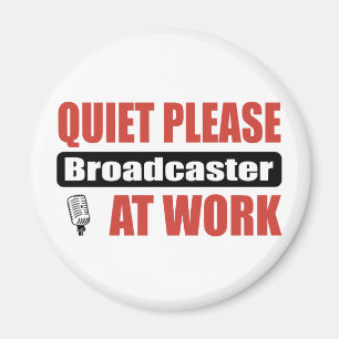 Imã Do silêncio radiodifusor por favor no trabalho