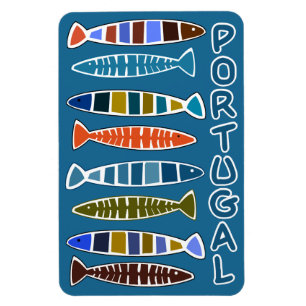 Ímã do teste padrão dos peixes de PORTUGAL