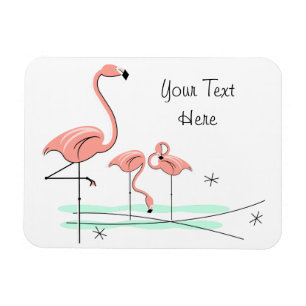 Ímã do texto do trio 4 dos flamingos flexível