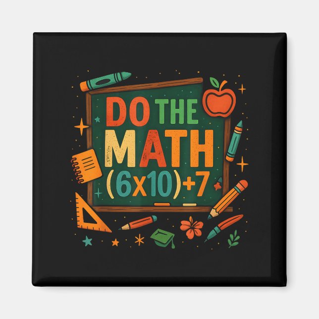 Imã Do The Math 67 Funny Equation Chalkboard School Ar (Frente)