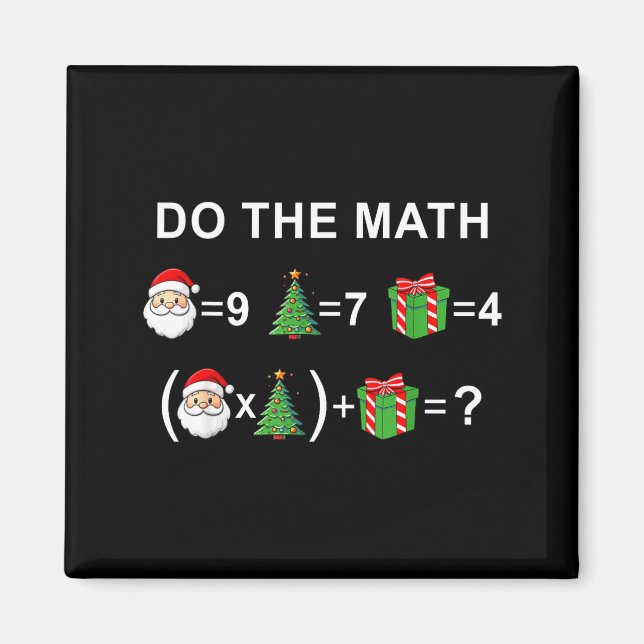 Imã Do The Math 67 Meme Christmas Funny Math Teacher  (Frente)
