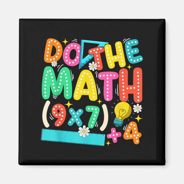 Imã Do The Math 67 Meme Funny Six Seven Teacher  (Frente)