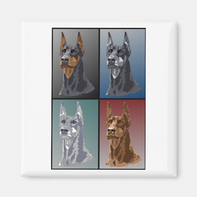 Imã Doberman Colors (Frente)