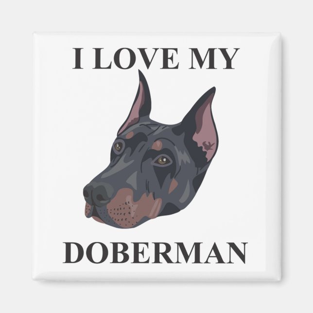 Imã Doberman Love (Frente)