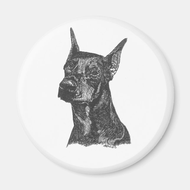 Imã Doberman Pincher Magnet (Frente)