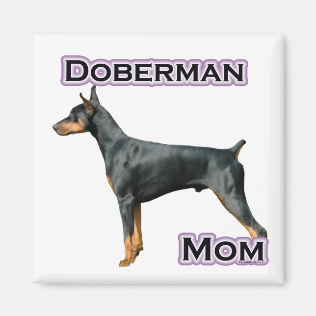 Imã Doberman Pinscher Mãe 4 - Magnet (Frente)