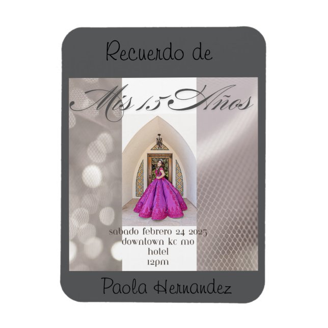 Ímã Doce 16 Reações de Convite, Convite de festas (Vertical)