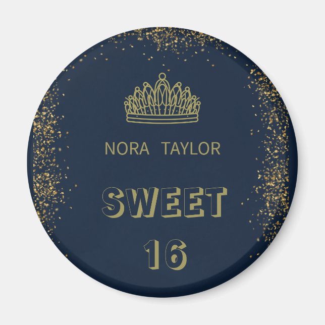 Imã "Doce 16 Soirée: Glam, Glitz e Good Times!" (Frente)