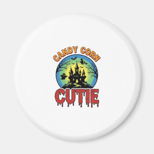 Imã Doce Cute de Milho Design de Castelo de Halloween
