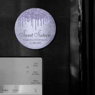 Imã Doce de gota de lavanda 16   Grelha De Grelha Roxa