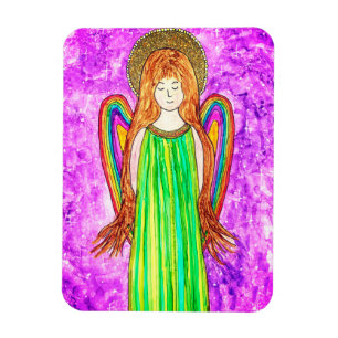 Ímã doce e colorido 3" do anjo do arco-íris x 4