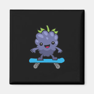Imã Doce Fruta Amora Skate Kawaii Amora Preta