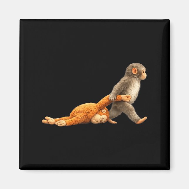 Imã Doce macaco bebê soco lutador macaco meme  (Frente)