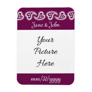 Ímã Doce Paisley Hearts in Wine Save the Date Magnet