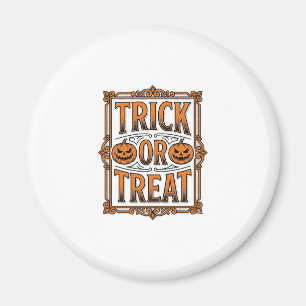 Imã Doces ou Travessuras de Halloween Abóboras Caveira