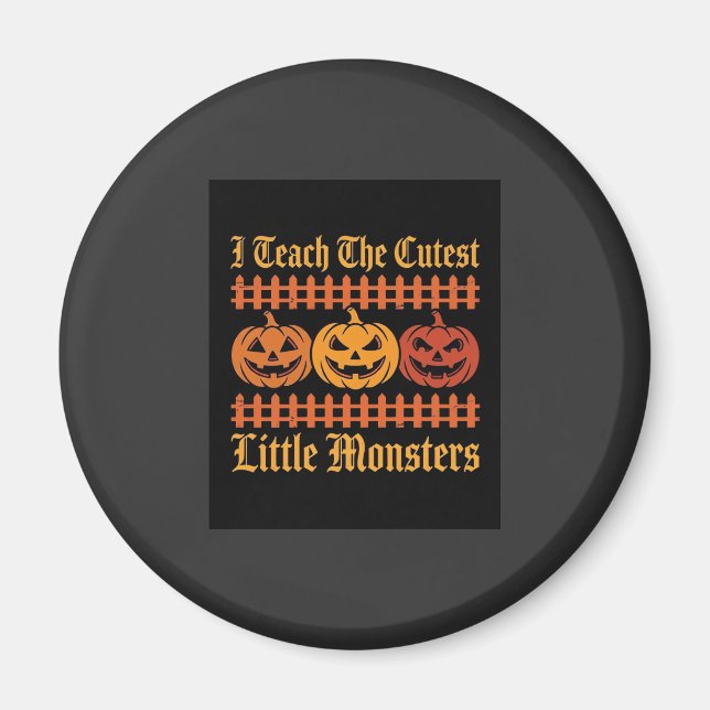 Imã Doces ou Travessuras de Halloween Pequenos Monstro (Frente)