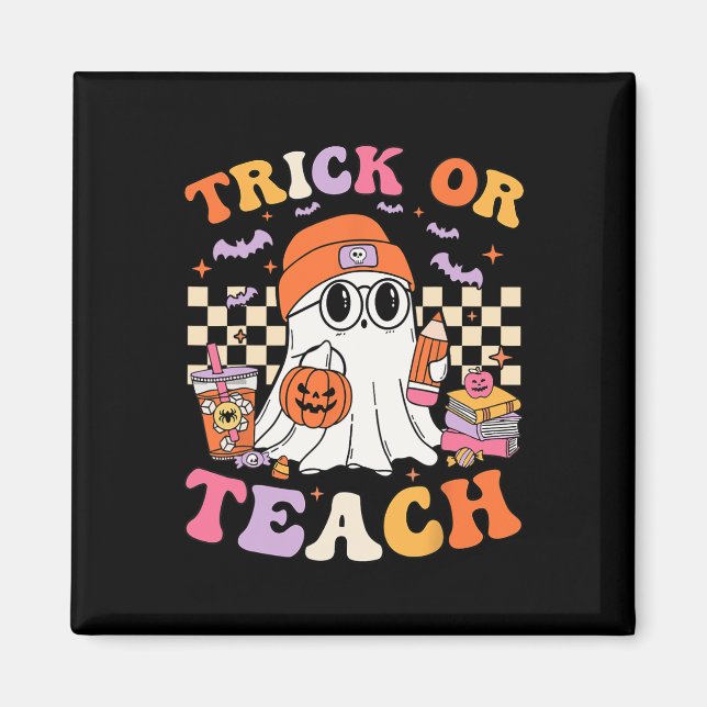 Imã Docinho De Halloween Ou Café Fantasma De Ensino (Frente)