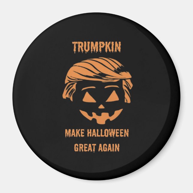 Imã Docinho, Trumpkin, Halloween Merch Classic (Frente)