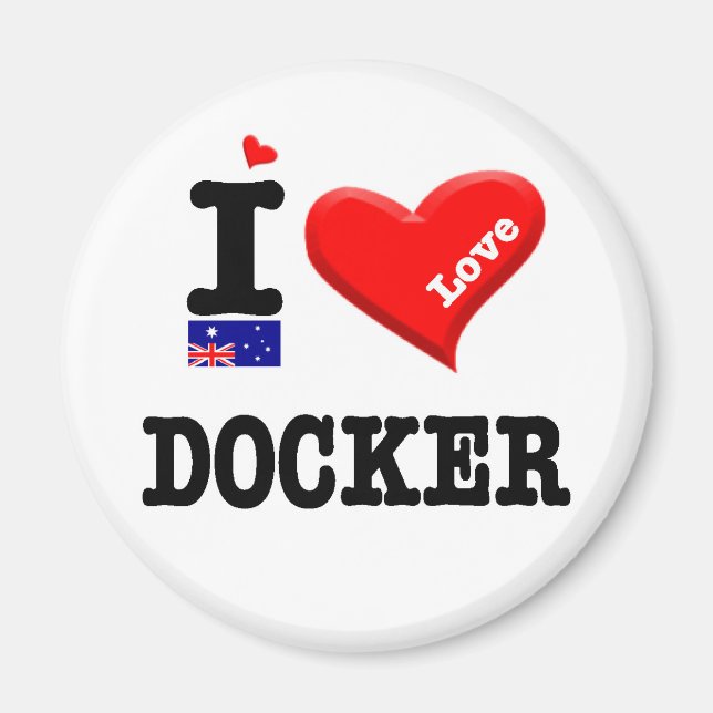 Imã DOCKER - Eu amo (Frente)