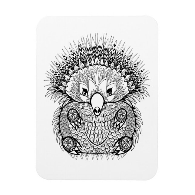 Ímã Dodle Echidna Desenhado à Mão (Vertical)