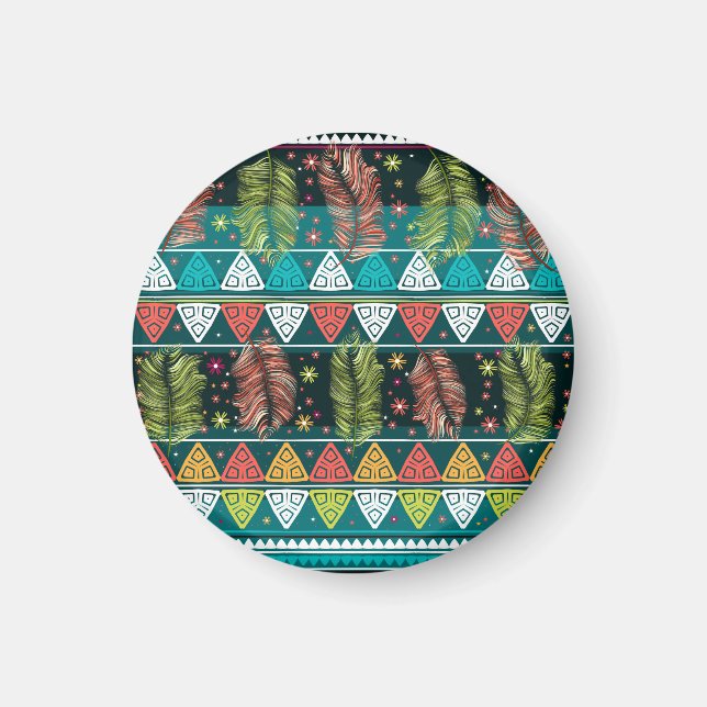 Imã Dodle Étnica Floral: Gentil Vintage. (Frente)