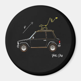 Imã Dog on Wall Street Petra Gliff Magnet