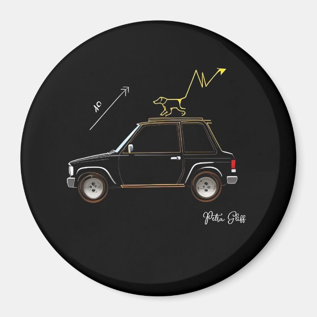 Imã Dog on Wall Street Petra Gliff Magnet (Frente)