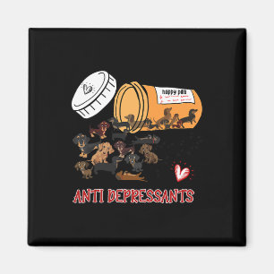 Imã Dog Sausy Puppy Lover Antidepressivos Dachshund