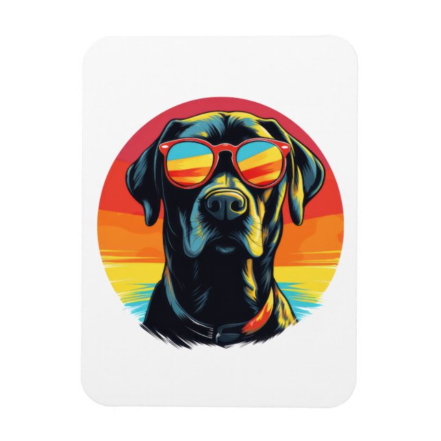 Ímã Dog with Sunglasses (Vertical)