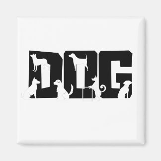 Imã Dog WordArt In 3d
