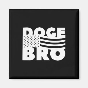 Imã Doge Bro Patriótico Americano Trump Eficiência