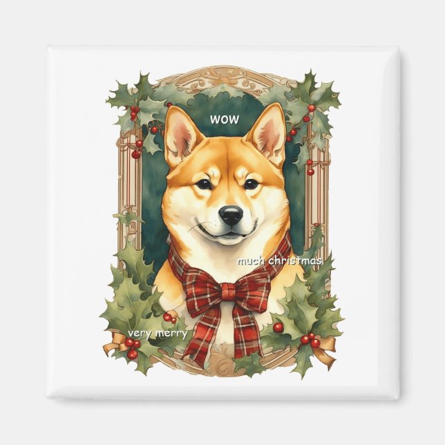Imã Doge Christmas Swea Shiba Inu Mens Long  (Frente)