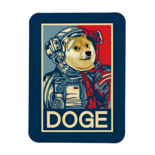 Ímã Dogecoin Astronaut Dogue To Moon Crypto Funny