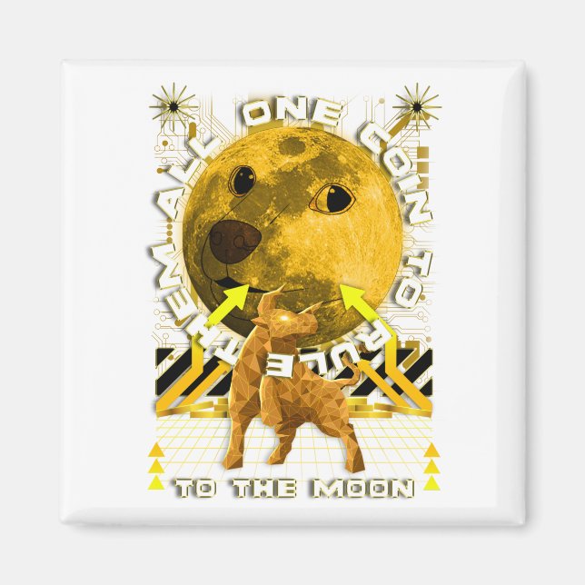 Imã Dogecoin: Uma moeda para governá-los a todos (Frente)