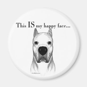 Imã Dogo Argentino Happy Face