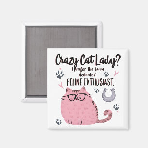 Imã Doida por Gatos? Presente Engraçado para Amantes d