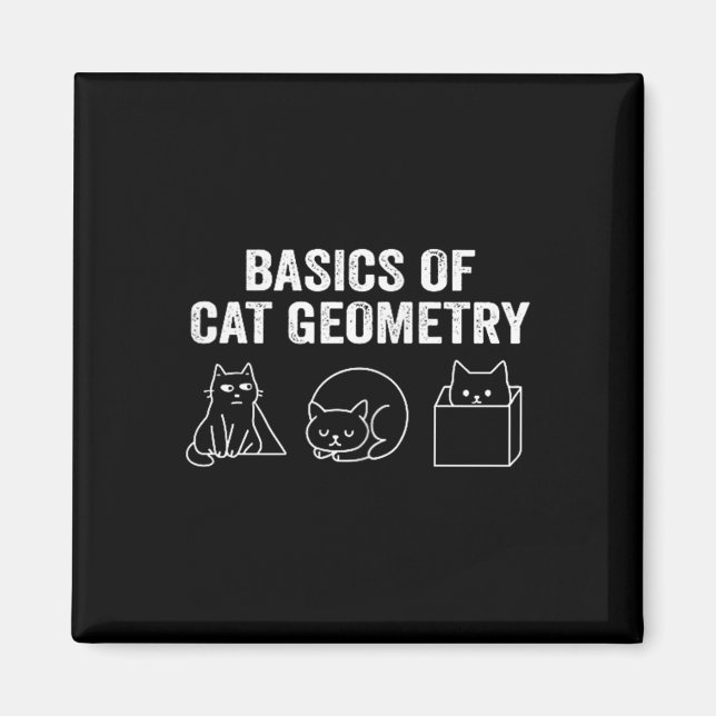 Imã Dois Básicos De Gato Geometria Engraçada Ensino De (Frente)