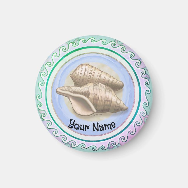 Imã Dois Bonito conchas (Frente)