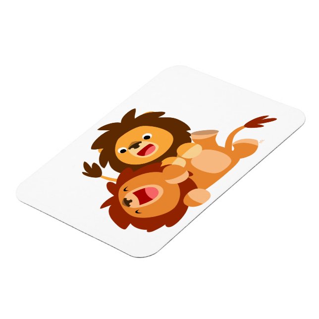 Ímã Dois Bons Leões de Cartoon Flexíveis (Left Side)