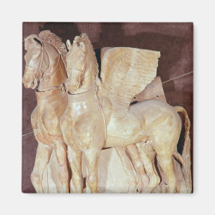 Imã Dois cavalos voados do frontão da