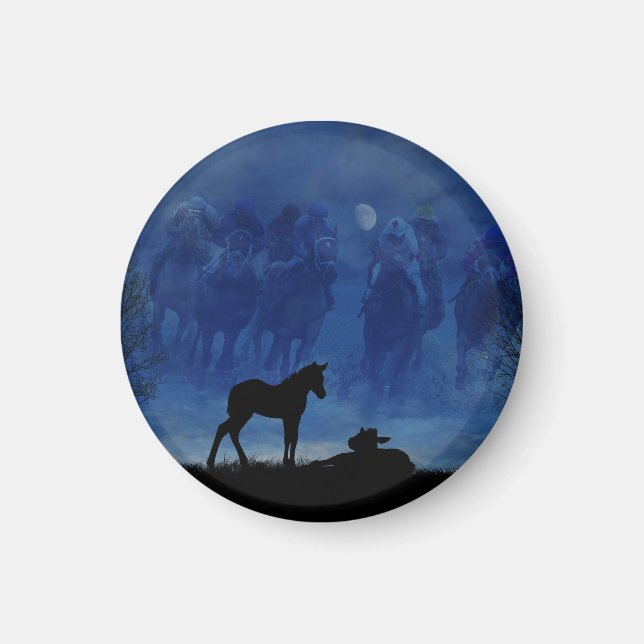 Imã Dois coelhos de cavalos de corrida (Frente)
