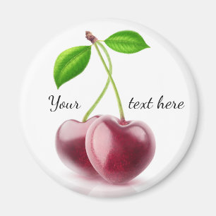 Imã Dois corações de cereja