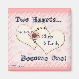 Imã Dois corações que Wedding parabéns, Chris      