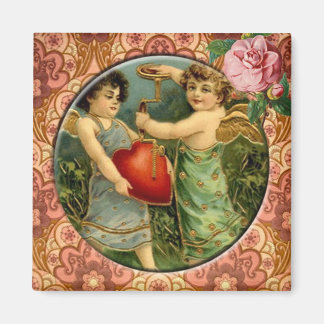 Imã Dois Cupídeos Cons Cutados Vintage Magnet Personal