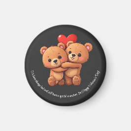 Imã Dois desenhos animados abraçam.