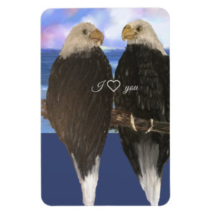 Ímã Dois Eagles e Modelo de Texto Personalizado